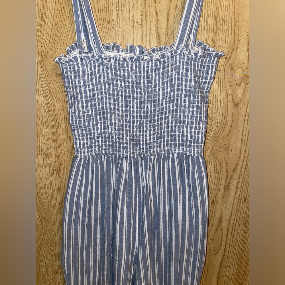 NWT Hollister Removable Straps Smocked Back Wide Leg Pocket Jumpsuit - Picture 5 of 15